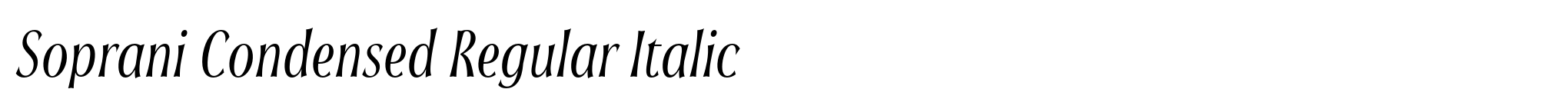Soprani Condensed Regular Italic image